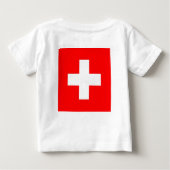 Baby T-shirt met vlag van Zwitserland (Achterkant)