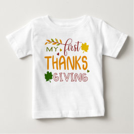 Baby T-shirt Mijn Eerste Thanksgiving