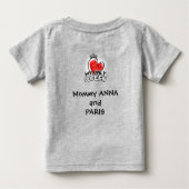 Baby T-shirt: mijn enige koningin (grijs) (Achterkant)