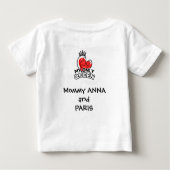 Baby T-Shirt: Mijn enige Koningin (wit) (Achterkant)