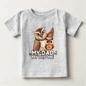 Baby T-shirt: Mijn vader Mijn oude ik (grijs) (Voorkant)