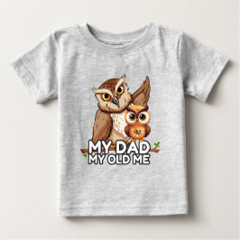 Baby T-shirt: Mijn vader Mijn oude ik (grijs)