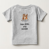 Baby T-shirt: Mijn vader Mijn oude ik (grijs) (Achterkant)