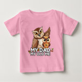 Baby T-shirt: Mijn vader Mijn oude ik (roze) (Voorkant)