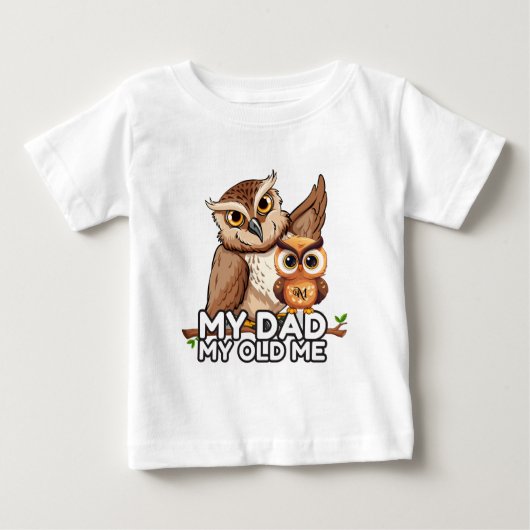 Baby T-shirt: Mijn vader Mijn oude ik (wit) (Voorkant)