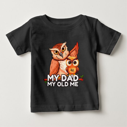 Baby T-shirt: Mijn vader Mijn oude ik (zwart) (Voorkant)