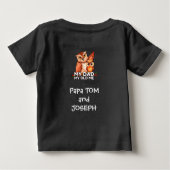 Baby T-shirt: Mijn vader Mijn oude ik (zwart) (Achterkant)