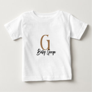 Baby T-shirt monogram naam minimal shower cadeau