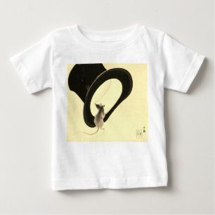 BABY-T-SHIRT-MUIS MET TOP-HAT