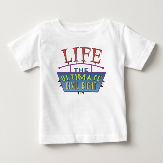 Baby t-shirt of eendelig romperpak. (Voorkant)