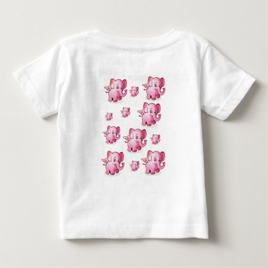 Baby T-shirt olifant (Achterkant)