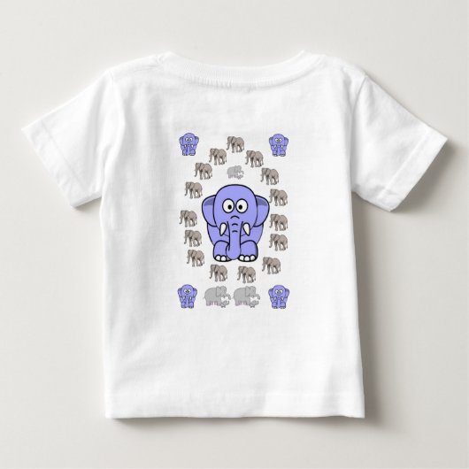 Baby T-shirt olifant (Achterkant)