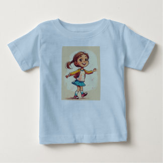Baby T-shirt ontwerp: een meisje verrukt