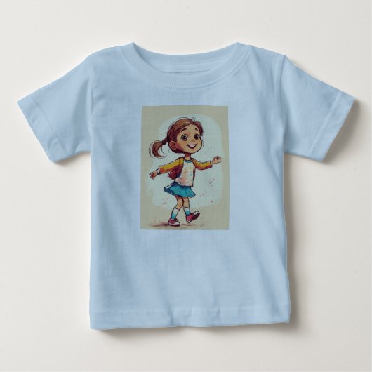 Baby T-shirt ontwerp: een meisjesdroom (Voorkant)