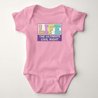 Baby t-shirt or one-piece.