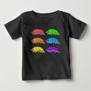 Baby T-shirt - Regenboog Pissebedden (levendig)