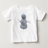 Baby T-shirt – Sneeuwman (Voorkant)