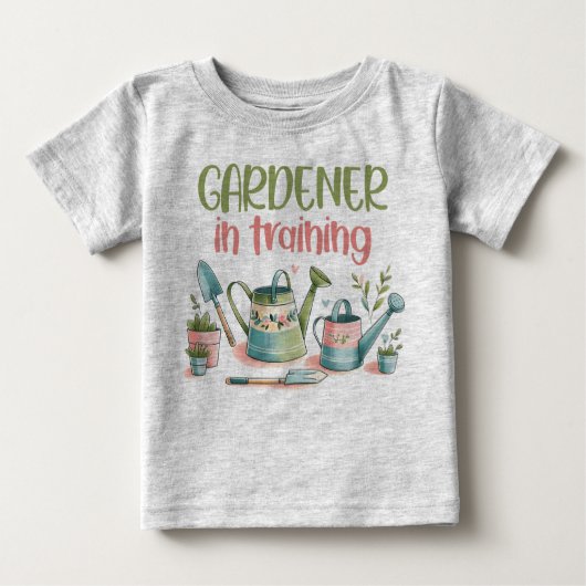 Baby T-Shirt - Tuinman in opleiding (Voorkant)