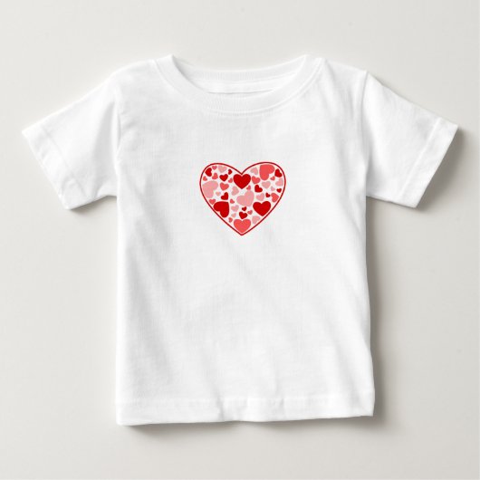 Baby T-Shirt-Valentijn Harten (Voorkant)
