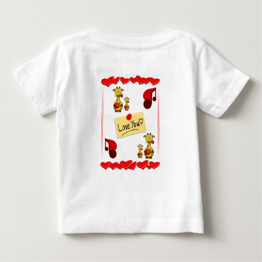 Baby T-shirt Valentijnsdag (Achterkant)