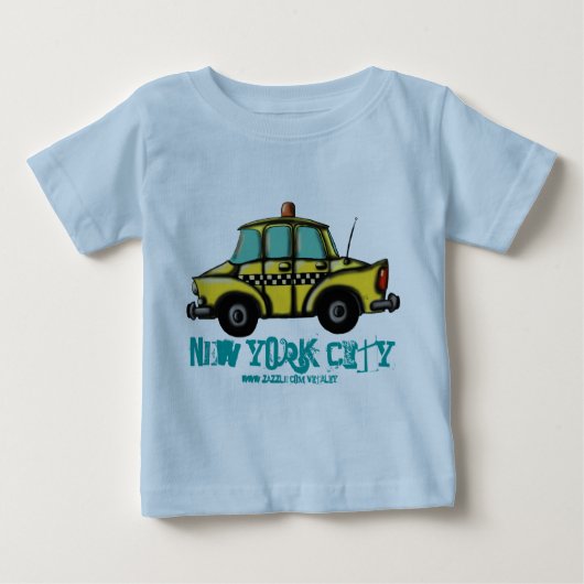 Baby t-shirt van de NYC-controlecabine (Voorkant)