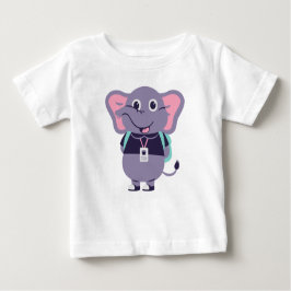 Baby T-shirt van fijne jersey met olifantprint