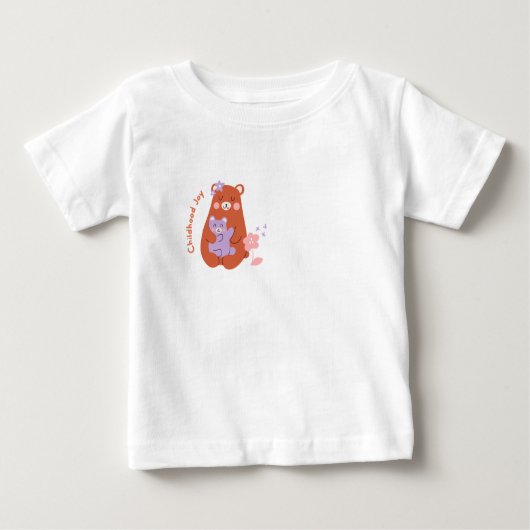 Baby T-Shirt van het Beer Joy Cute (Voorkant)