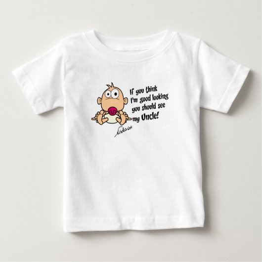 Baby t-shirt van oom (Voorkant)