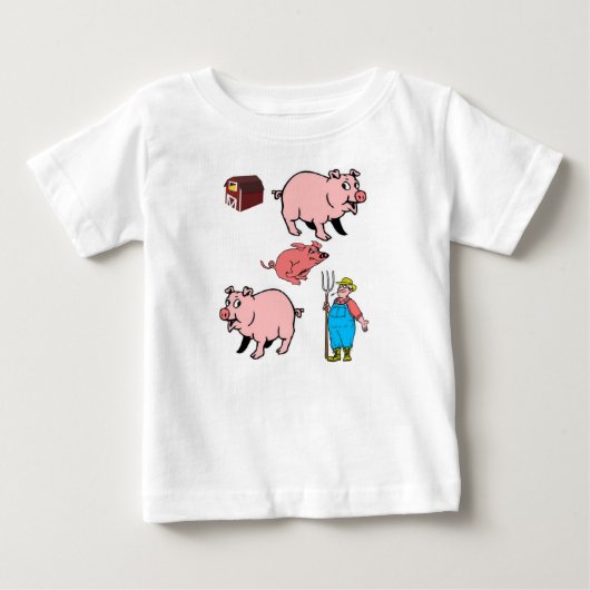 Baby T-shirt varken (Voorkant)
