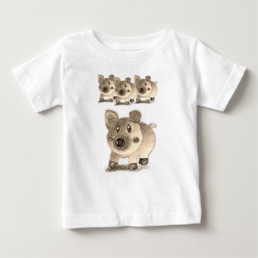 Baby T-shirt varken (Voorkant)