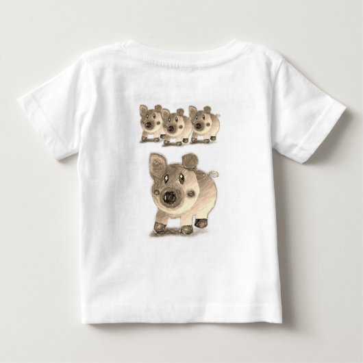 Baby T-shirt varken (Achterkant)