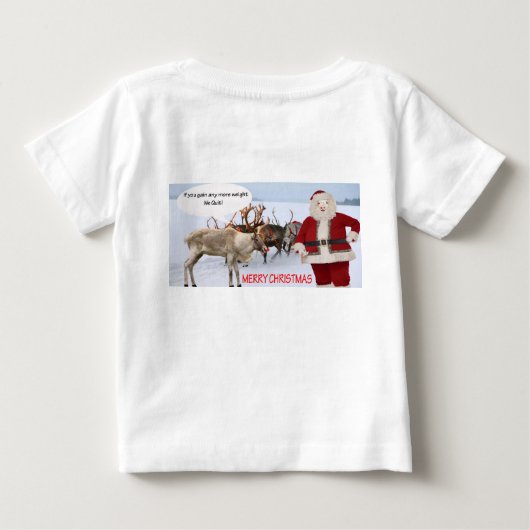 baby t-shirt vrolijk kerstvarken (Achterkant)