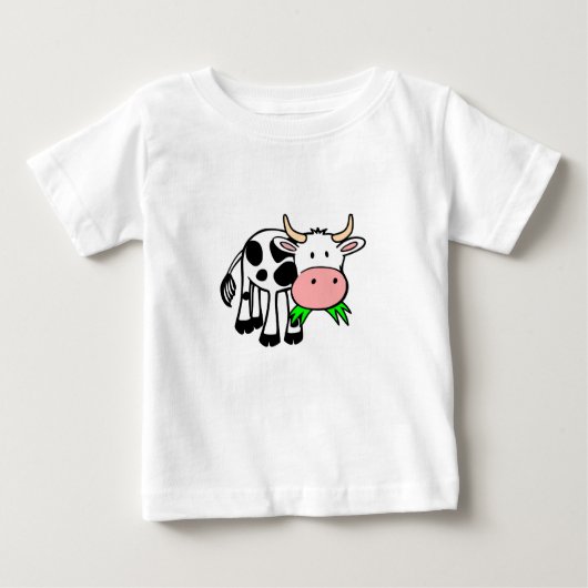 Baby T-shirt weiß "Kuhmotiv" (Voorkant)
