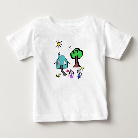 Baby T-shirt Wereld Kinderen (Voorkant)