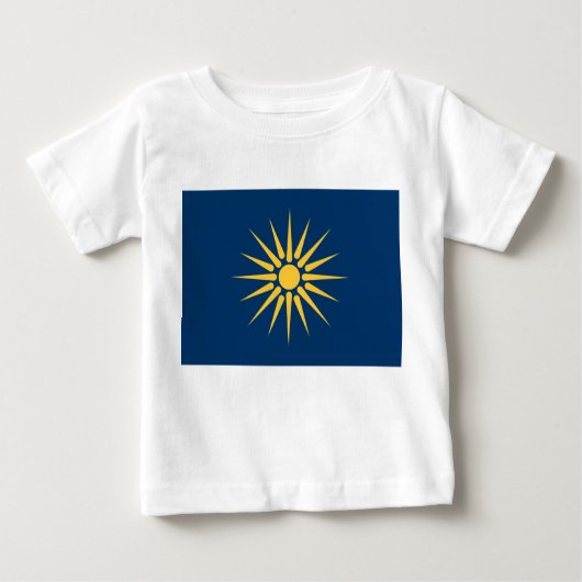 Baby T-Shirt with Flag of Macedonia, Greece (Voorkant)