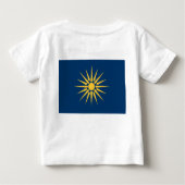 Baby T-Shirt with Flag of Macedonia, Greece (Achterkant)