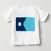Baby T-Shirt with Flag of Minnesota, USA (Voorkant)