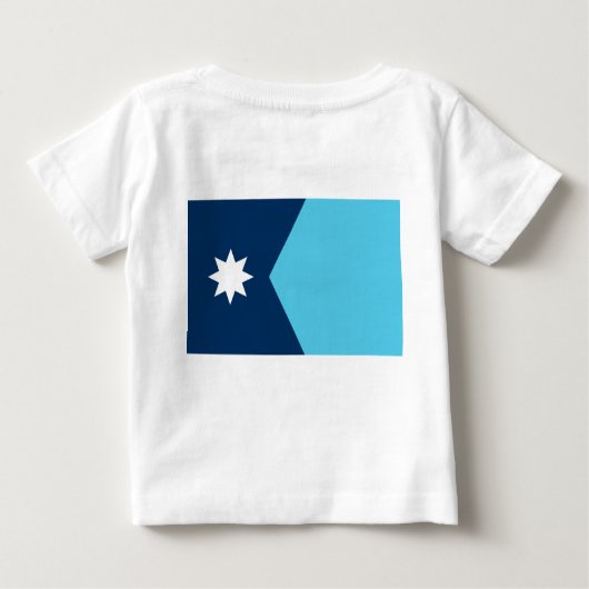 Baby T-Shirt with Flag of Minnesota, USA (Achterkant)