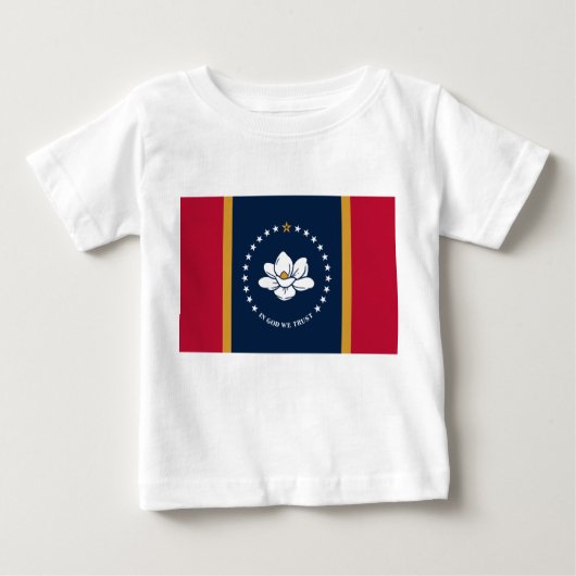 Baby T-Shirt with Flag of Mississippi (Voorkant)