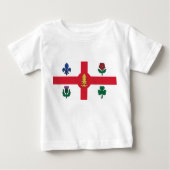 Baby T-Shirt with Flag of Montreal (Voorkant)