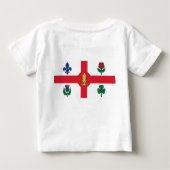 Baby T-Shirt with Flag of Montreal (Achterkant)