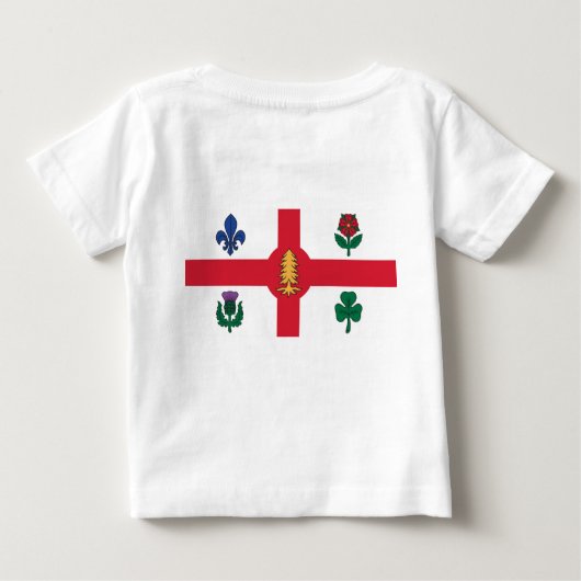 Baby T-Shirt with Flag of Montreal (Achterkant)