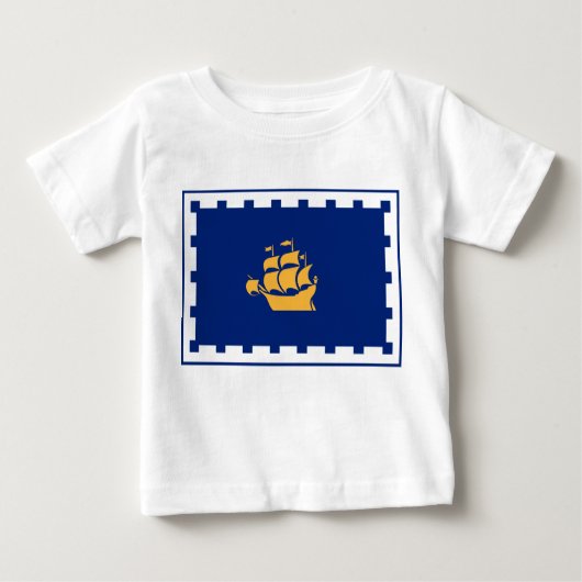 Baby T-Shirt with Flag of Quebec City (Voorkant)