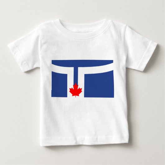 Baby T-Shirt with Flag of Toronto (Voorkant)