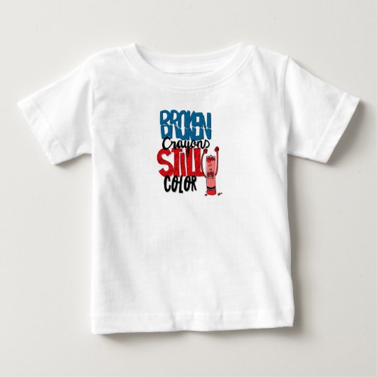 Baby T-shirt - "World Tourism Day" Crayon Design (Voorkant)