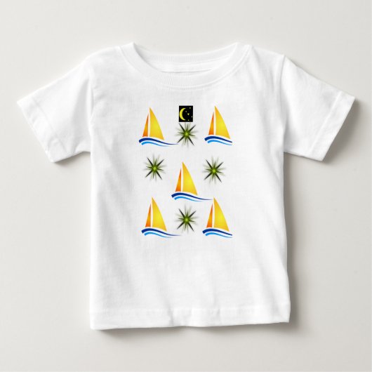 Baby T-shirt zeilen (Voorkant)