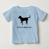 Baby t-shirt zwart labsilhouet (Voorkant)