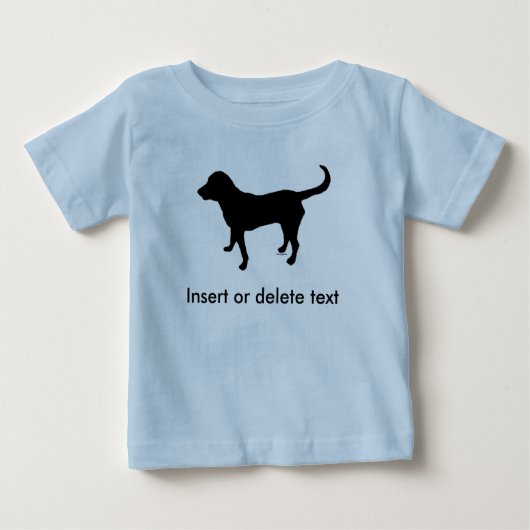 Baby t-shirt zwart labsilhouet (Voorkant)