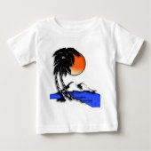 Baby T-Shirten op het eiland Paradise (Voorkant)