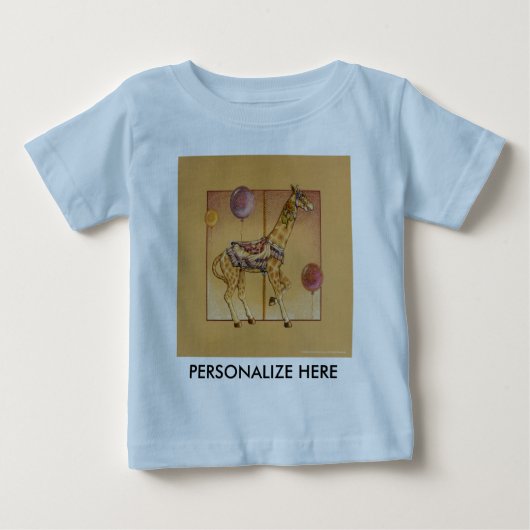 Baby T-shirts - Carrousel Giraffe (Voorkant)